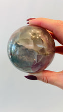 Load and play video in Gallery viewer, Rainbow Fluorite Sphere