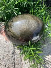 Load image into Gallery viewer, Silver Sheen Obsidian Palm Stone
