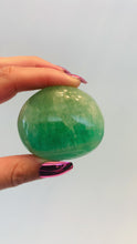 Load and play video in Gallery viewer, Green Fluorite Palm Stone
