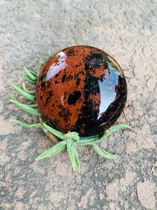 Mahogany Obsidian Palm Stone
